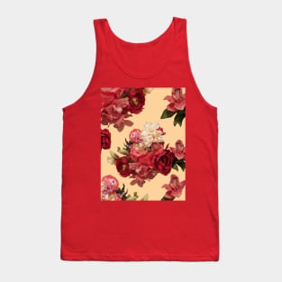 Just Flowers on Pale Orange Repeat 5748 Tank Top